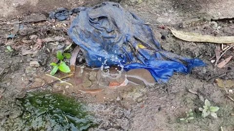 Drag water drops down Stock Footage 133818759