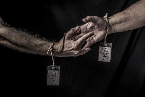 Dragan effect handshake. Stock Photos