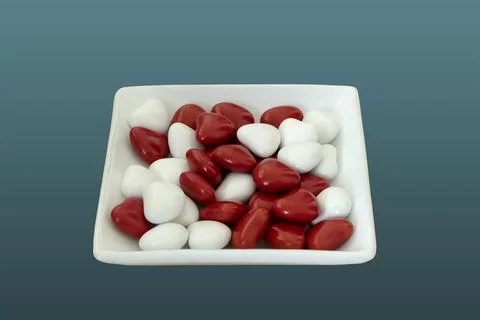Dragee on a plate. Foto stock