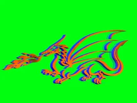 Dragon 8 Green Screen Stock Footage 107170282