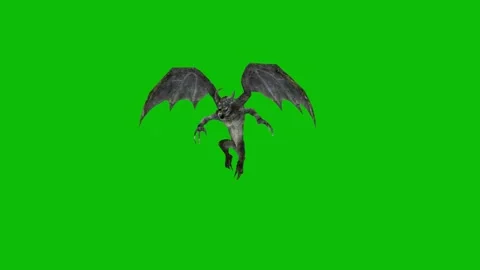 Dragon Attack and Death Animation on Green Screen | Epic Creature Battle FX Stock Footage 312550229