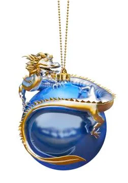 Dragon blue ball Stock Illustration