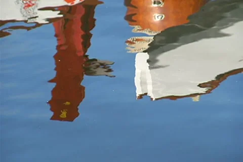 Dragon Boat Chair &amp; Drum Reflection(tight) Stock Footage 8515976