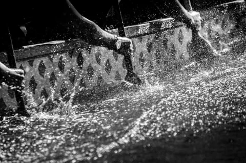 Dragon boat close-up Stock Photos