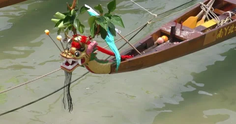 Dragon Boat Figurehead Stock Footage 50203851