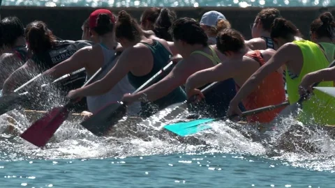 Dragon boat racing Stock Footage 74752818