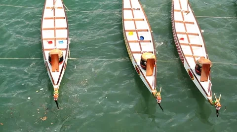 Dragon boats Stock Footage 7140572