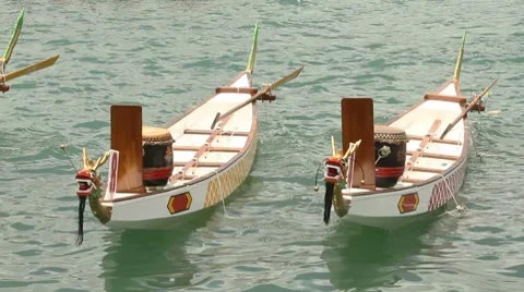 Dragon boats Stock Footage 7732469