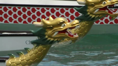 Dragon boats Stock Footage 7732522