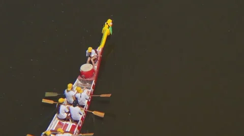 Dragon Boats top view 스톡 동영상 64763708