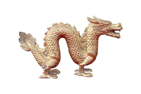Dragon brass on isolated Stock Photos