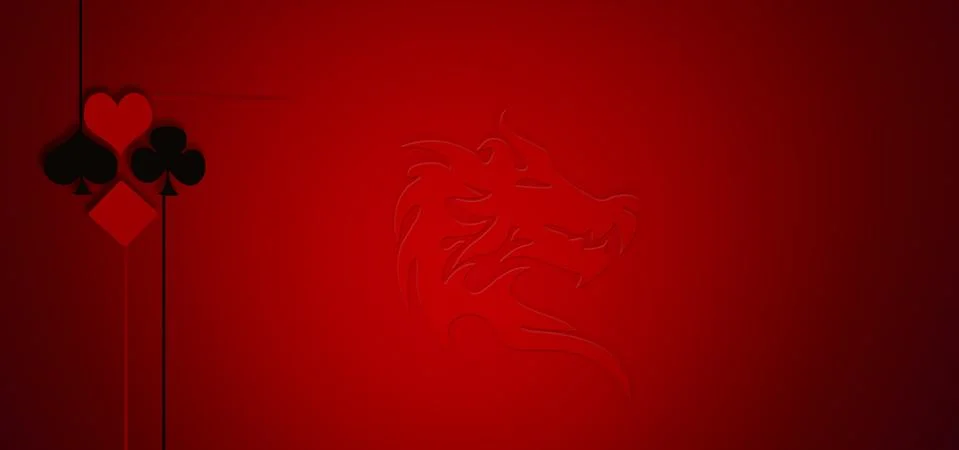 Dragon casino 3d rendering background concept. Illustrazione stock