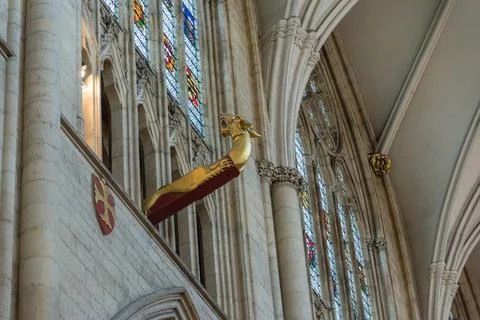 Dragon in a cathedral Stock-Fotos
