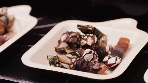 Dragon claw clam Explore Fresh Seafood A Unique and Diverse Shellfish Variety on Video stock 281281839