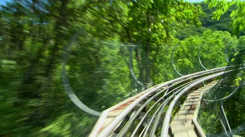 Dragon Coaster - Roller Coaster, Part 4 Stock Footage 53697472