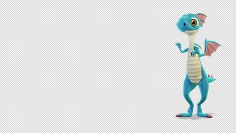 Dragon comes out from the right side of the screen and greeting 库存影片 163341365