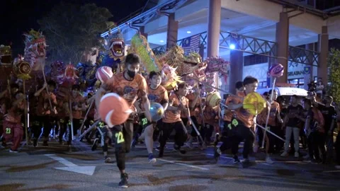 Dragon Dance Competition Video stock 226917611