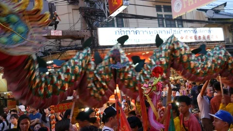 Dragon dance Stock Footage 122073223