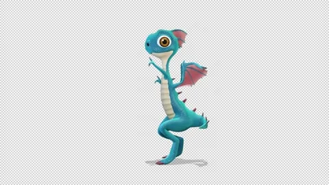 Dragon dancing a funny dance around him 库存影片 163341690