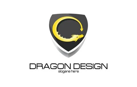 Dragon design logo Stock Illustration