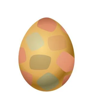 Dragon dinosaur egg with decorative pattern. Dino cartoon egg-shell. Whole Illustrazione stock
