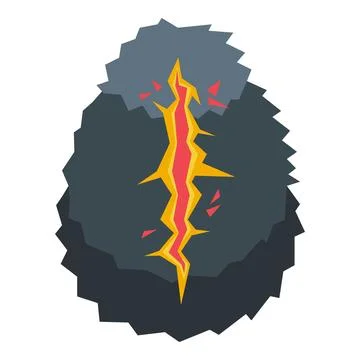 Dragon egg cracking open releasing glowing light fantasy illustration Stock Illustration
