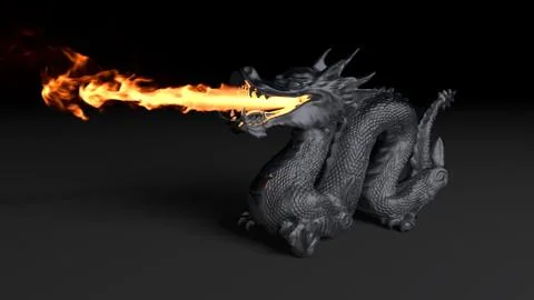 Dragon fire Stock Illustration