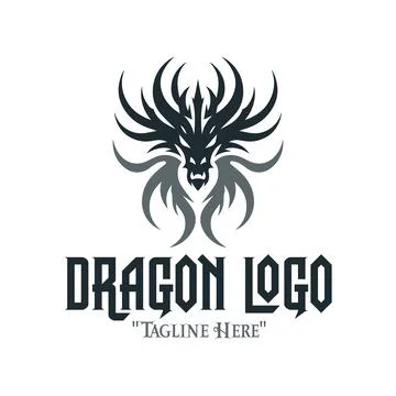 Dragon Firestorm Identity Logo 스톡 일러스트