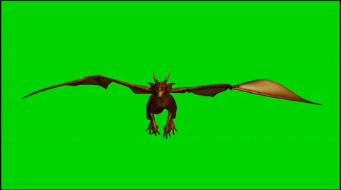 Dragon in flight - isolated green screen footage - Clip 2 Stock-Footage 33643064