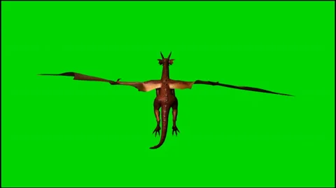 Dragon in flight - isolated green screen footage - Clip 5 스톡 동영상 33643111