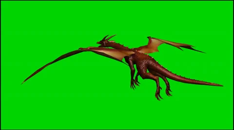 Dragon in flight - isolated green screen footage - Clip 7 스톡 동영상 33643157