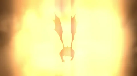 Dragon Flying Against the Sun Stock Footage 65135129