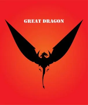 Dragon. Flying dragon. dragon spread out its feather. Stock Illustration