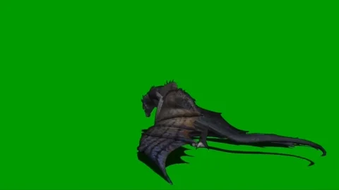 Dragon Flying on Green Screen 15 Stock Footage 237156016