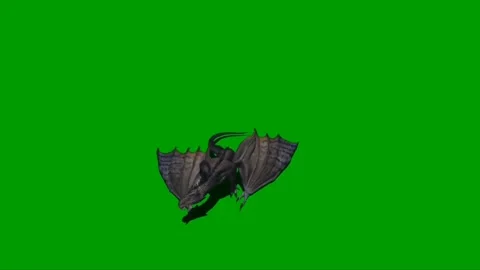 Dragon Flying on Green Screen 17 Stock Footage 222549384