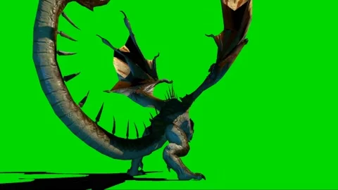 Dragon Flying on Green Screen 28 Stock Footage 222549685