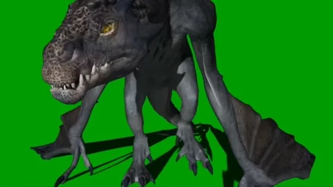 Dragon Flying on Green Screen 30 Stock Footage 222549720