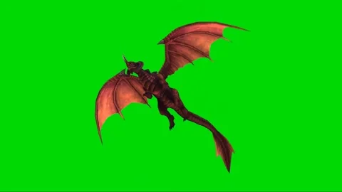 Dragon Flying on Green Screen 41 Stock Footage 222549968