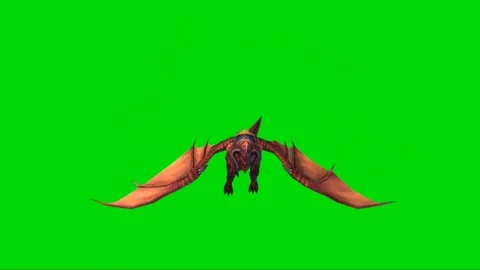 Dragon Flying on Green Screen 45 Stock Footage 222550085