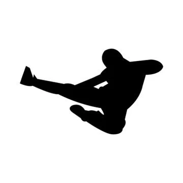 Dragon flying kick Stock-Illustration