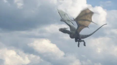 The Dragon flying in the sky. Stock Footage 142163595