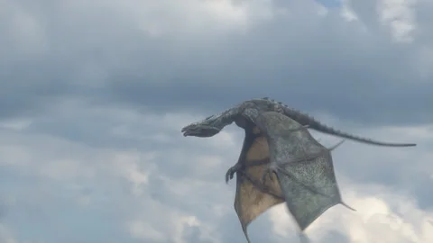 The Dragon flying in the sky. Stock Footage 142164235