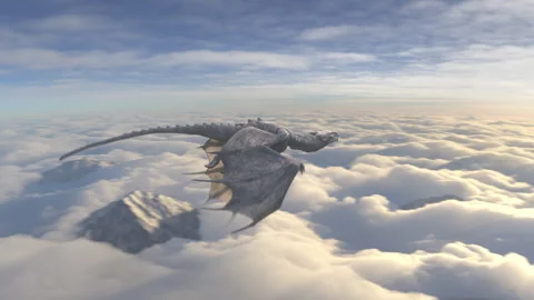 The Dragon flying in the Sky. Stock Footage 157158326