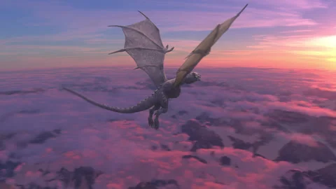 The Dragon flying in the Sky. Video stock 328738326