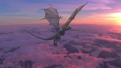 The Dragon flying in the Sky. Stock-Footage 332877766
