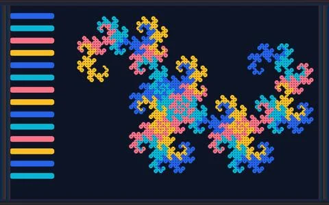 Dragon Fold Stream Network Stock Illustration