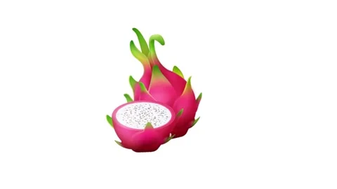 Dragon fruit is being skillfully crafted Stock Footage 313329943