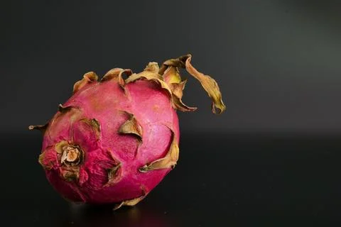 Dragon fruit on black background Stock Photos