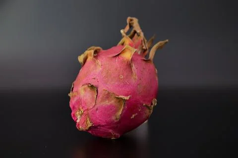 Dragon fruit on black background Stock Photos