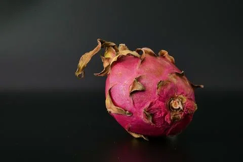 Dragon fruit on black background Stock Photos